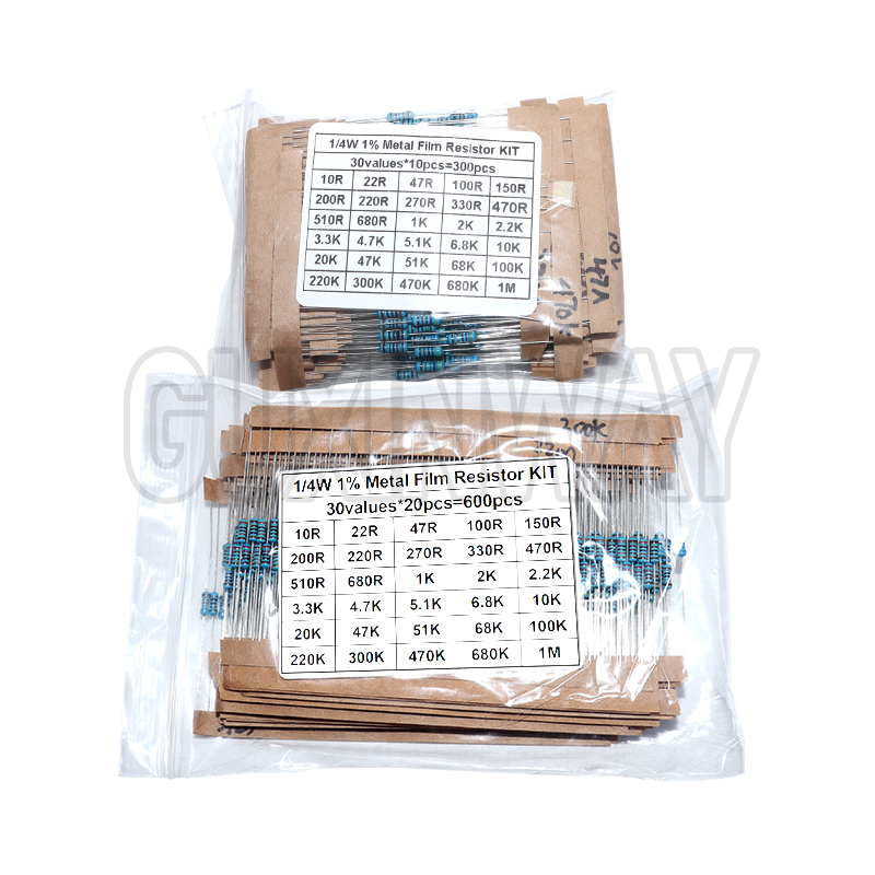 Resistor Kit 1 4W - Kit de Resistores de Filme Metálico