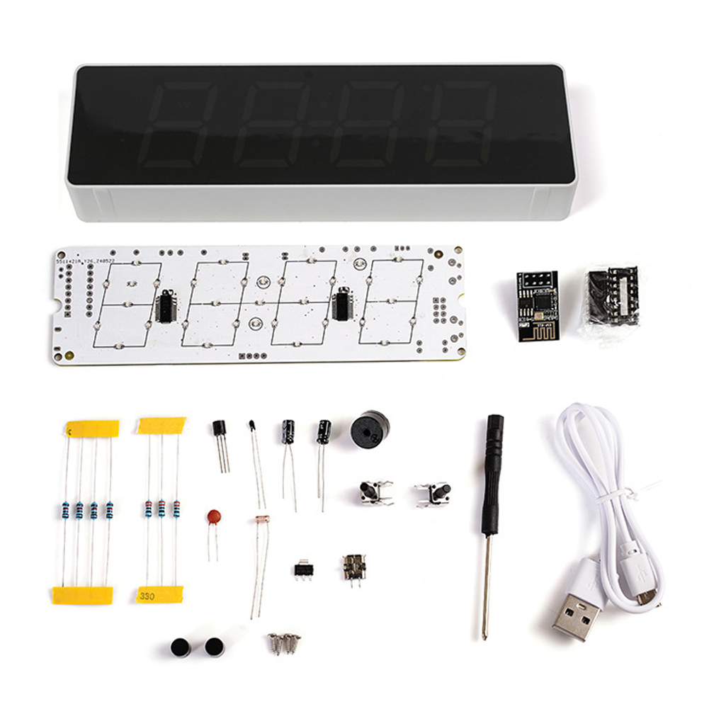 Diy Electronics For Beginners - Colorido WiFi Kit Relógio Eletrônico Inteligente,