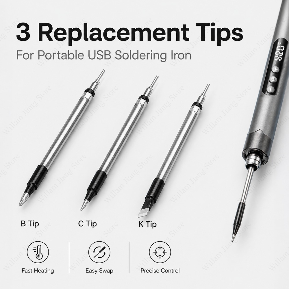 Flux Pen Electronics - 1/3 Pontas de Reposição USB para
