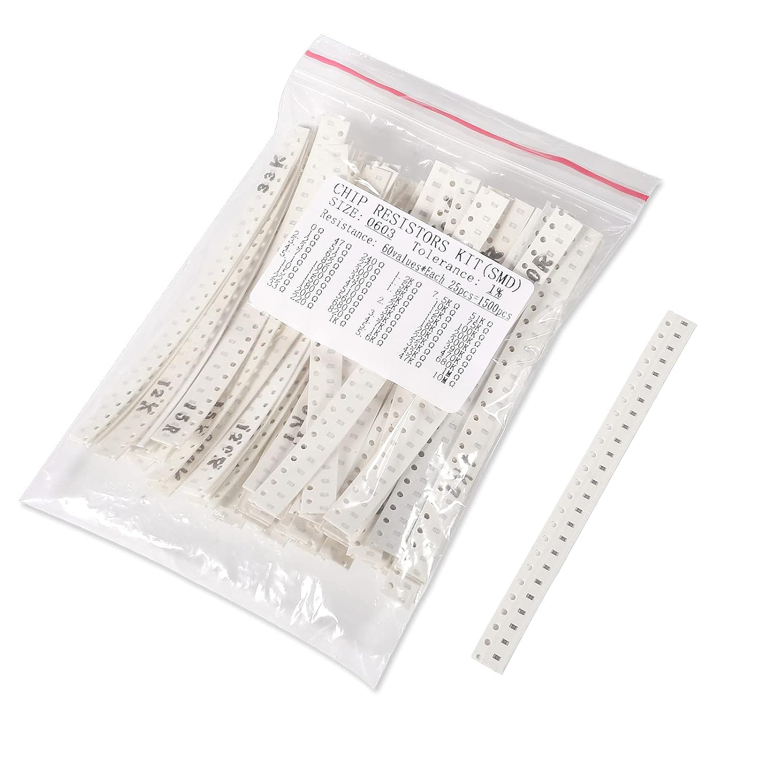 Resistor Kit 1 4W - 1500 peças 0603 kit de resistor