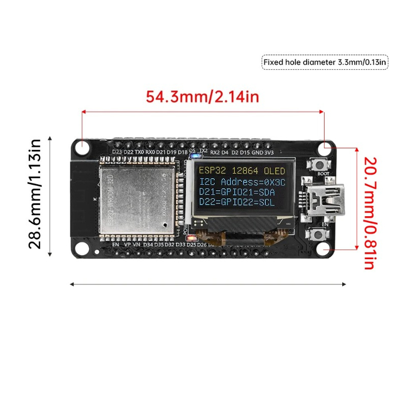 Placa de Desenvolvimento ESP32 - Oled Display Module avaliação e preço