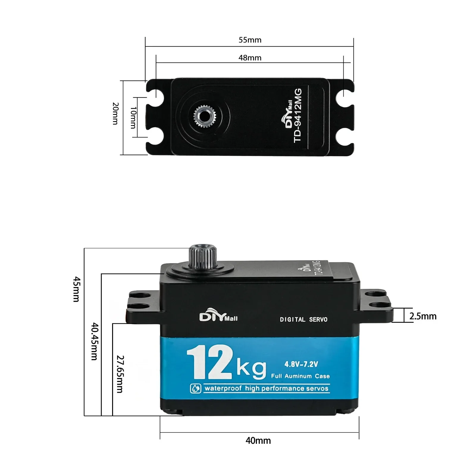TD-9412MG High Torque Full Met - Servo Motor Sg90 avaliação e preço