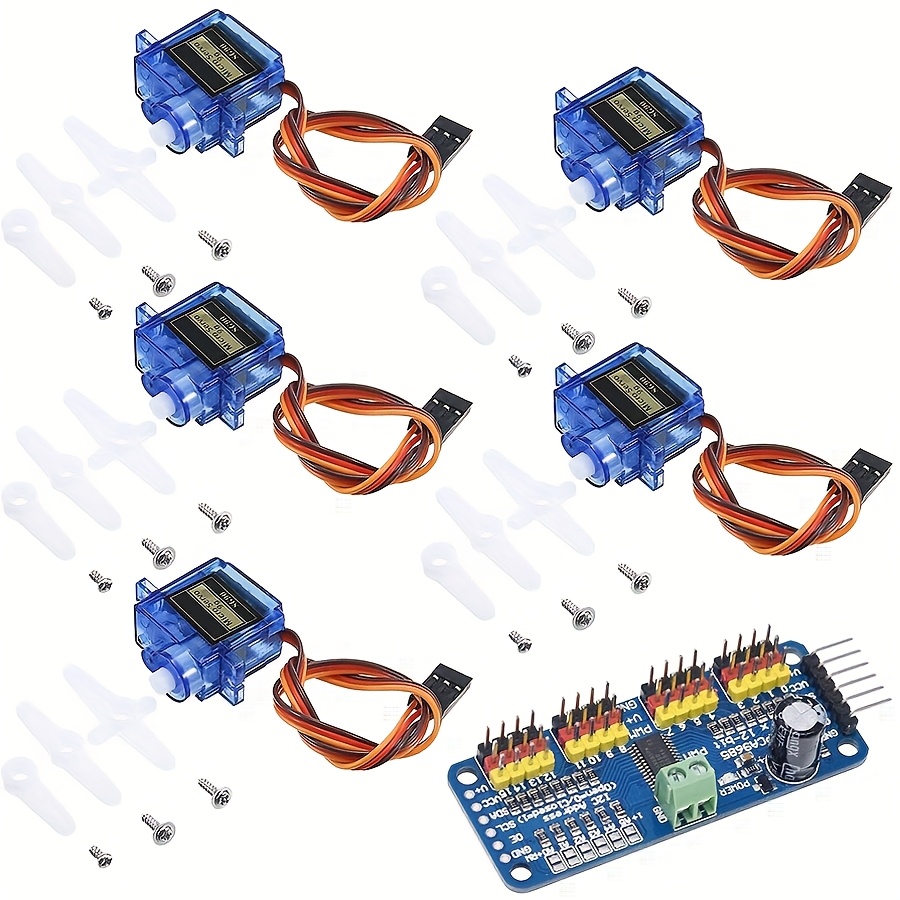 5 motores servo SG90 9G + módu - Servo Motor Sg90 avaliação e preço