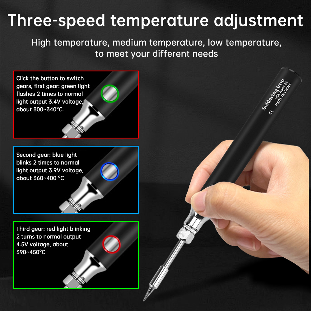 Mini Ferro de Solda USB Tipo-C - Flux Pen Electronics avaliação e preço