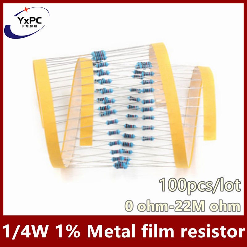 100 peças resistor de filme de - Resistor Kit 1 4W avaliação e preço