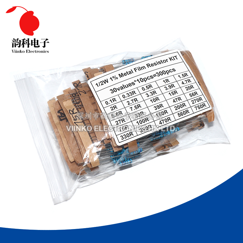 300 peças 150 peças 1/2w 1w 3w - Resistor Kit 1 4W avaliação e preço