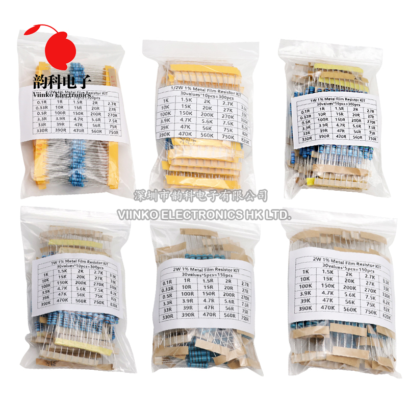 300 peças 150 peças 1/2w 1w 3w - Resistor Kit 1 4W avaliação e preço