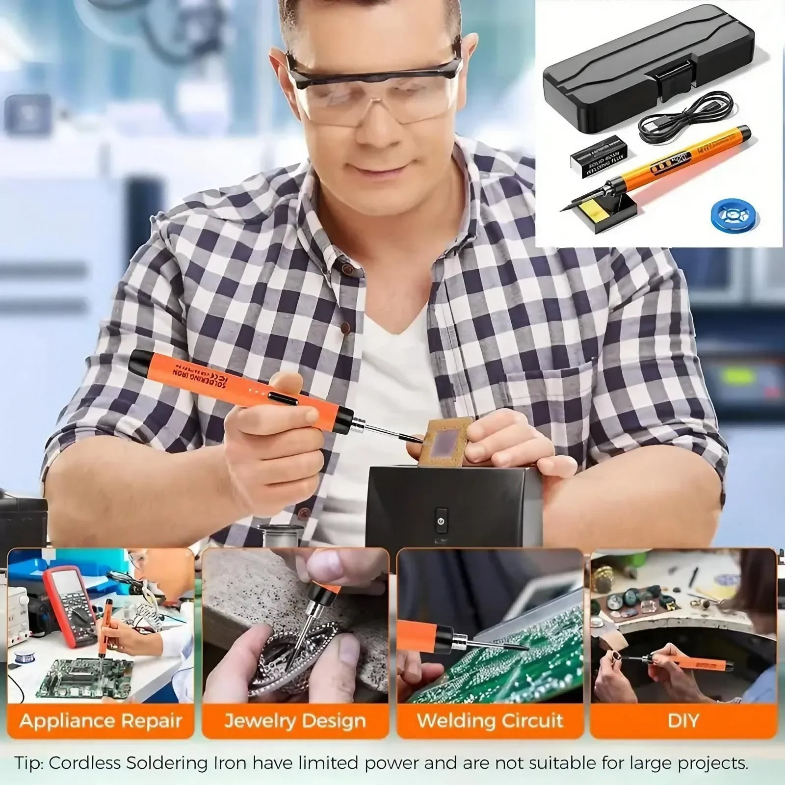 Mini ferro de solda USB recarr - Flux Pen Electronics avaliação e preço